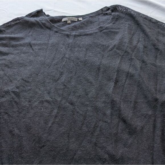 Vince lightweight slouchy  silk Alpaca oversized short sleeve sweater Small - Picture 11 of 13
